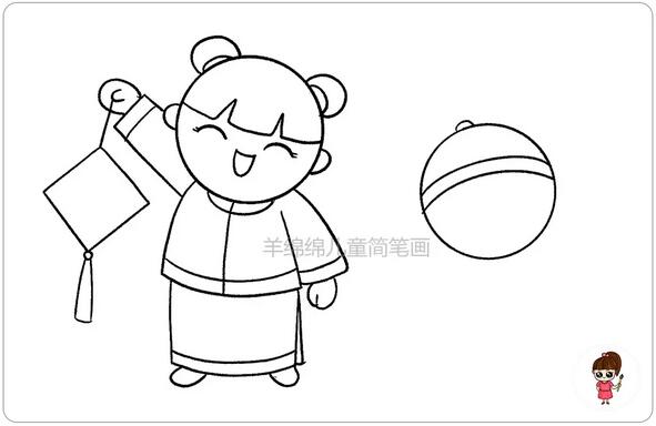 慶新年簡筆畫