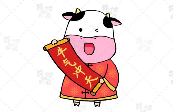 學(xué)畫8只小牛的簡筆畫，簡單又可愛