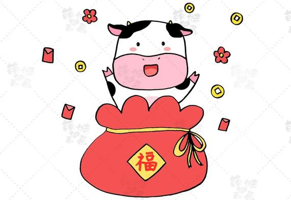 學(xué)畫8只小牛的簡筆畫，簡單又可愛