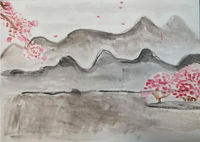 清明古詩(shī)配畫