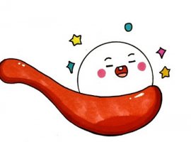 元宵節(jié)湯圓簡(jiǎn)筆畫怎么畫步驟圖片