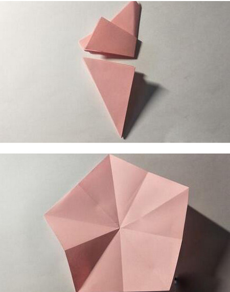 五角星花朵折紙怎么折教程圖解