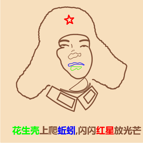 雷鋒頭像簡筆畫怎么畫步驟圖片