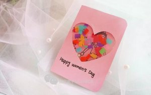 三八婦女節(jié)手工愛(ài)心賀卡簡(jiǎn)單