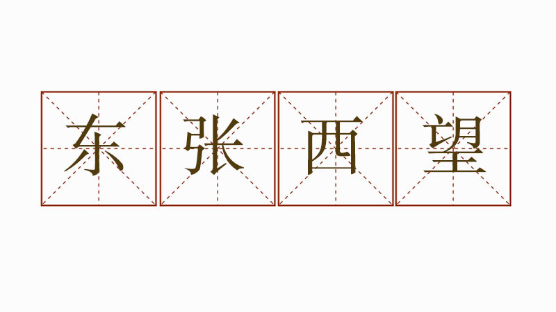 用東張西望造句二年級(jí)，東張西望的意思和造句