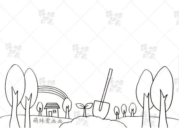 小學(xué)生植樹節(jié)手抄報(bào)簡(jiǎn)單好看