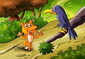 幼兒園大班《狐貍和烏鴉》語言教案