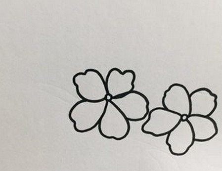 如何畫桃花簡筆畫步驟圖片