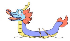 卡通龍舟簡(jiǎn)筆畫(huà)怎么畫(huà)步驟圖片