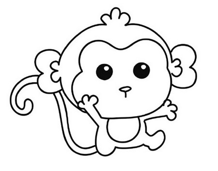 猴子簡筆畫怎么畫簡單又可愛步驟