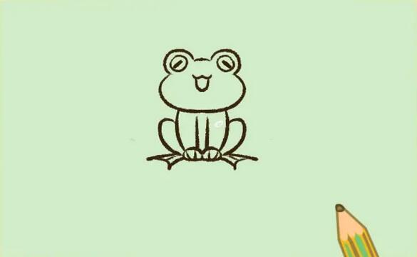 超可愛(ài)的青蛙簡(jiǎn)筆畫(huà)怎么畫(huà)