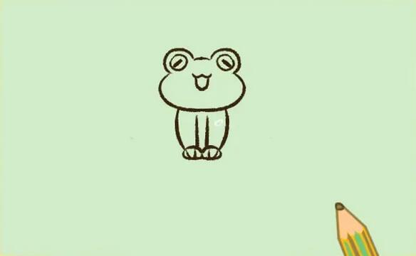 超可愛(ài)的青蛙簡(jiǎn)筆畫(huà)怎么畫(huà)
