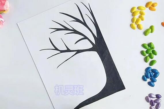 廢物利用手工制作 開心果殼粘貼畫樹