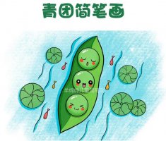 清明節(jié)青團(tuán)簡筆畫