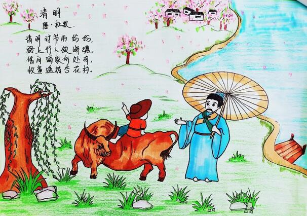 清明節(jié)兒童畫+手抄報素材