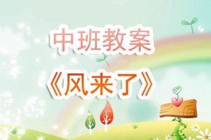 幼兒園中班教案《風來了》含反思
