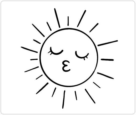 超簡單的小太陽簡筆畫
