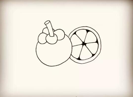 水果山竹簡筆畫怎么畫圖片