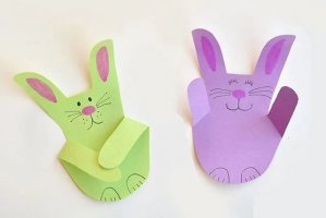 兒童創(chuàng)意手印畫：剪紙兔子