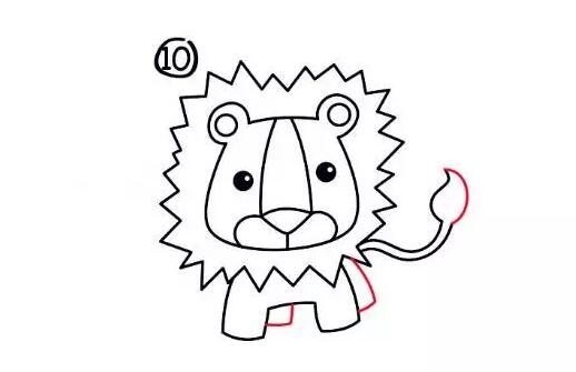 獅子簡筆畫怎么畫步驟圖片