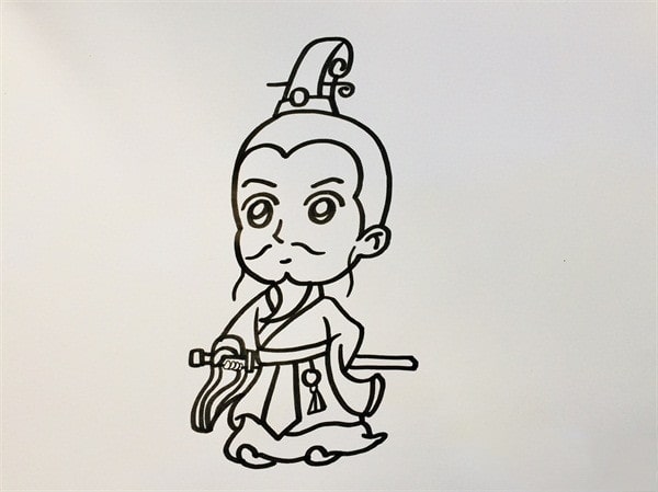 屈原簡(jiǎn)筆畫(huà)教程