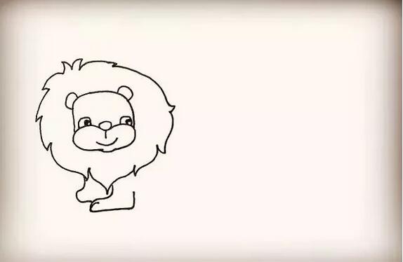 獅子簡筆畫怎么畫教程圖片