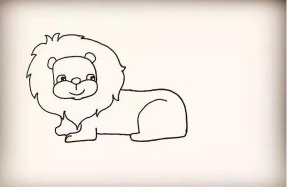 獅子簡筆畫怎么畫教程圖片