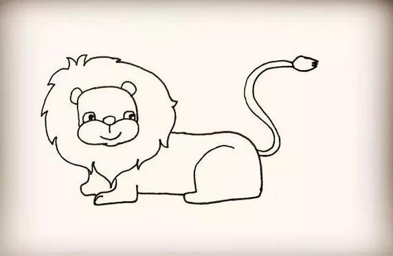 獅子簡筆畫怎么畫教程圖片