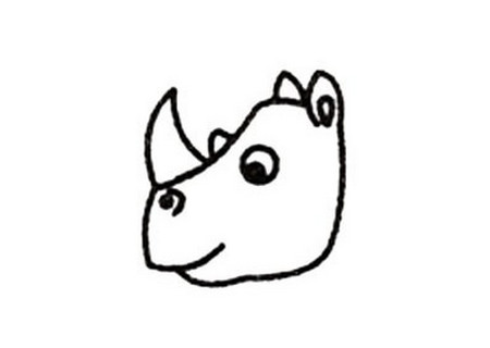 犀牛簡(jiǎn)筆畫(huà)步驟圖片