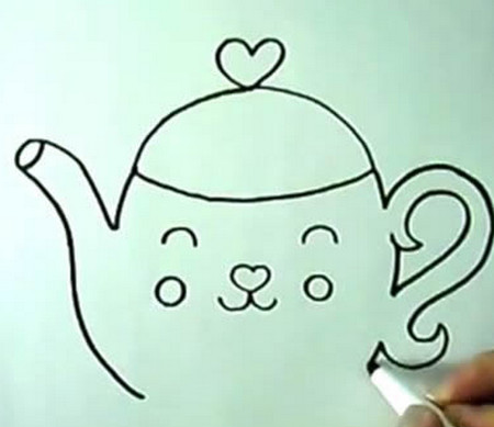 生活用品茶壺簡(jiǎn)筆畫步驟