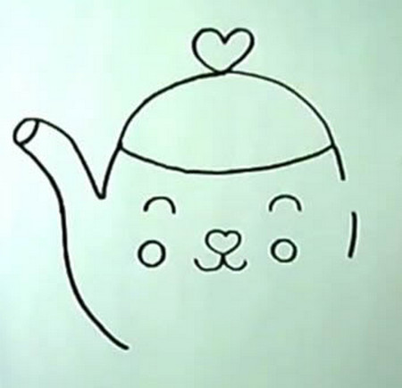 生活用品茶壺簡(jiǎn)筆畫步驟
