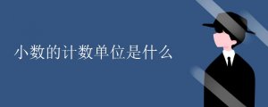 小數(shù)的計(jì)數(shù)單位是什么