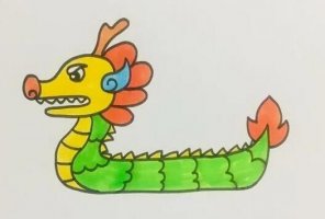 端午節(jié)龍舟簡(jiǎn)筆畫(huà)怎么畫(huà)涂色（2種）