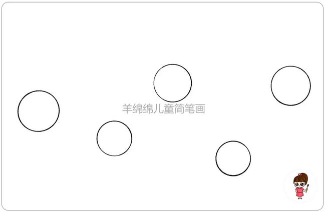 花園里的花朵簡筆畫步驟圖片