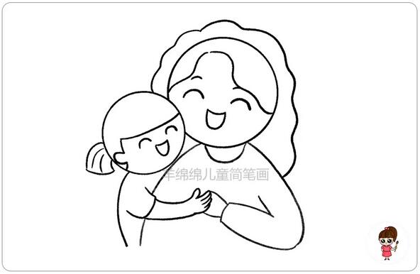 母親節(jié)簡筆畫步驟圖片