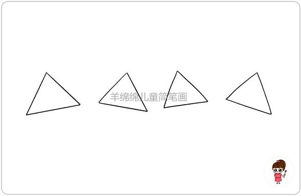 五彩的帆船簡筆畫步驟圖片