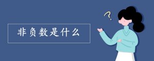 非負數(shù)是什么