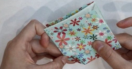 紙花瓶手工折紙步驟圖解