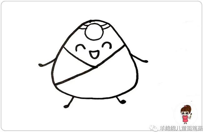 端午節(jié)粽子簡筆畫可愛