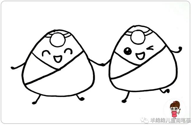 端午節(jié)粽子簡筆畫可愛