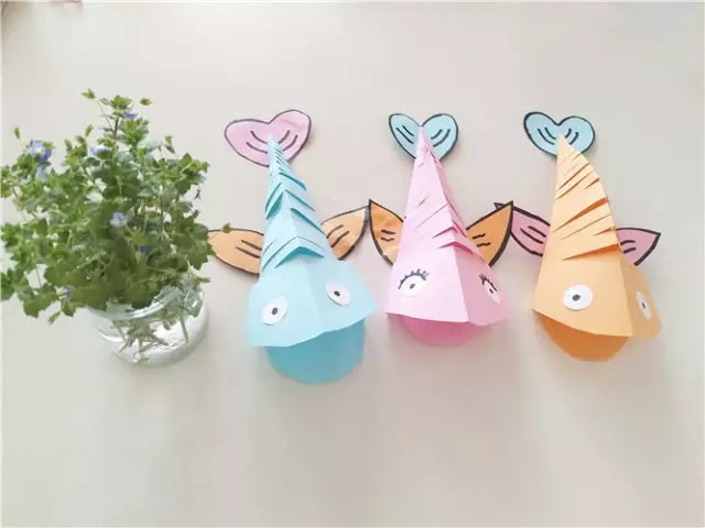 卡紙手工制作炫酷的立體魚(yú)