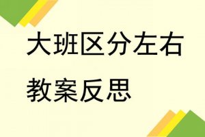 幼兒園大班區(qū)分左右教案（8篇）