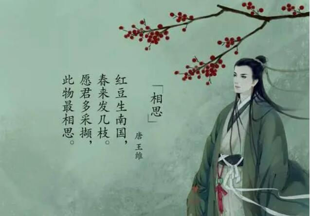 相思王維古詩(shī)帶拼音版