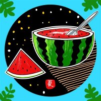 少兒美術(shù)課程夏天題材《美味的西瓜》
