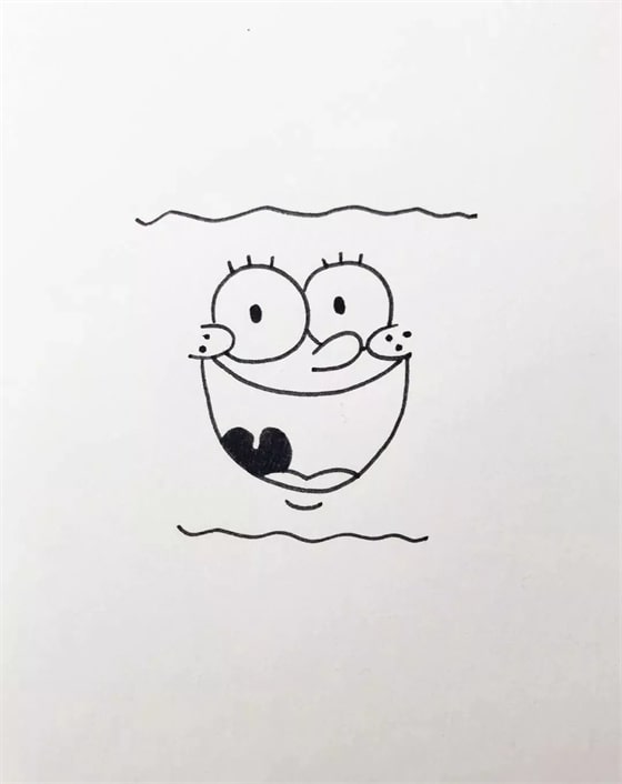 海綿寶寶簡筆畫教程圖片