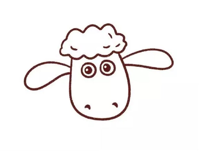 小羊肖恩簡(jiǎn)筆畫教程圖片