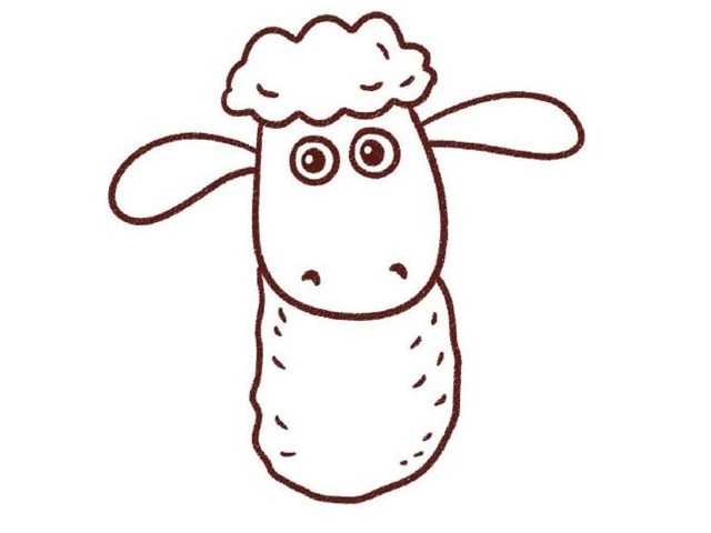 小羊肖恩簡(jiǎn)筆畫教程圖片