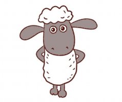 小羊肖恩簡(jiǎn)筆畫(huà)教程圖片
