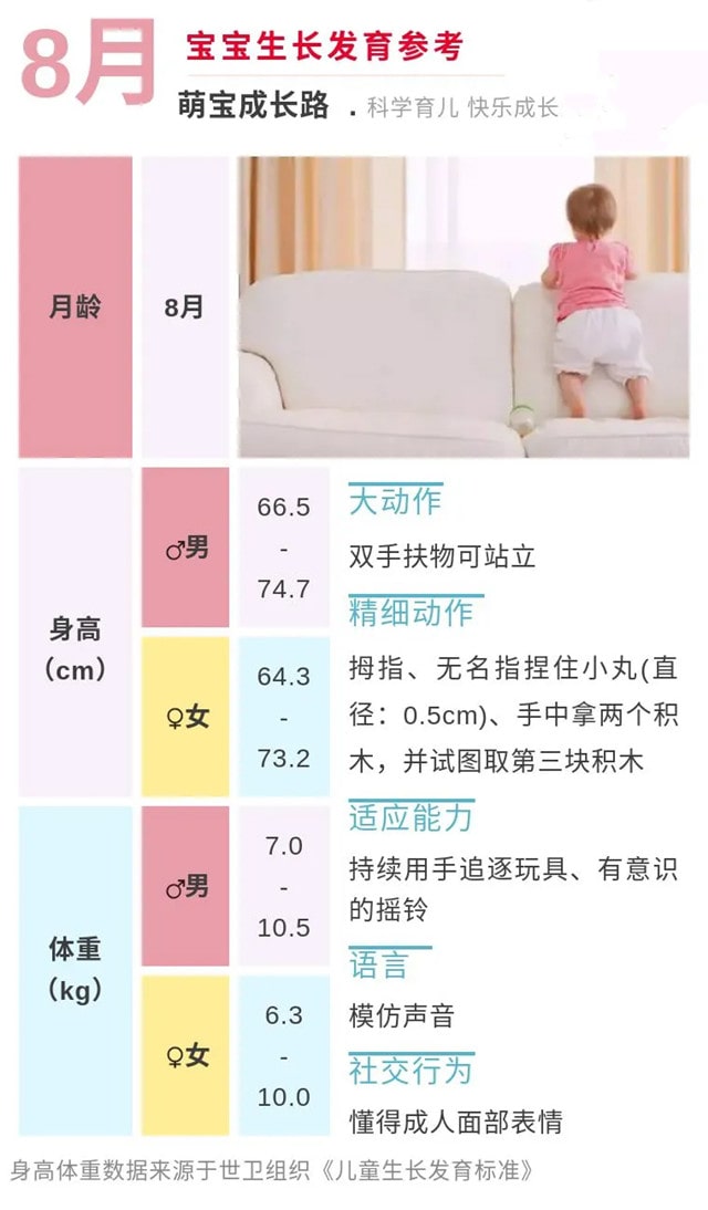 8個(gè)月的寶寶發(fā)育標(biāo)準(zhǔn)