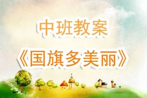幼兒園中班教案《國(guó)旗多美麗》含反思